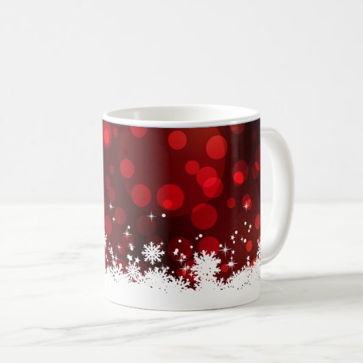Mug Flèches de neige - Rouge (Devant droit)