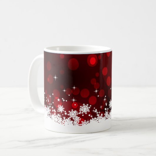 Mug Flèches de neige - Rouge (Devant gauche)