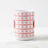 Mug Flèches de neige rouges et blanches de Noël Géomét (Centre)