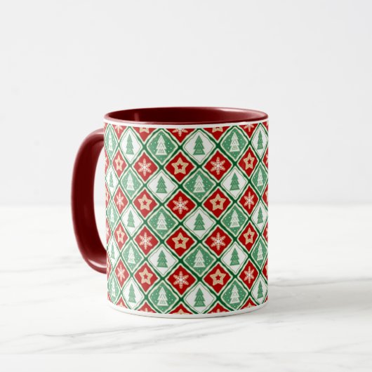 Mug Flèches de Noël et arbres de Noël (Devant gauche)
