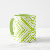 Mug Flèches en vert et blanc (Devant gauche)