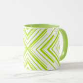 Mug Flèches en vert et blanc (Devant droit)