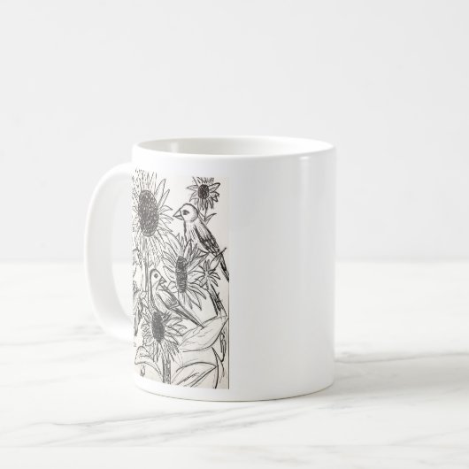 Mug Flèches et tournesols (Devant gauche)