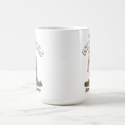 Mug Flèches : Fark, Mes Boules De Pelouse Sont Lourdes (Centre)