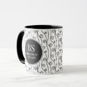 Mug Flèches noires et blanches (Devant gauche)