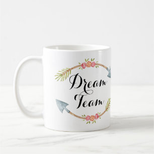 Mug Flèches tribales aquarelle 'Dream Team'