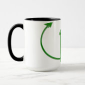 Mug Flèches vertes en mouvement. (Gauche)