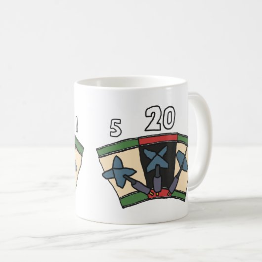 Mug fléchettes 180 (Devant droit)