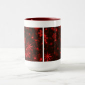 Mug Fléchettes blanches à l'Arrière - plan rouge profo (Centre)