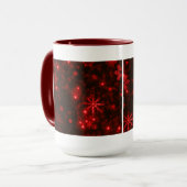 Mug Fléchettes blanches à l'Arrière - plan rouge profo (Devant gauche)