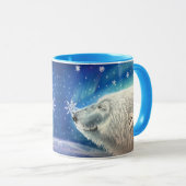 Mug - Fléchettes de neige à l'ours polaire par Mic (Devant droit)