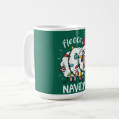 Mug Fleece Feliz Navidad Funny Cute Sheep Noël (Devant gauche)