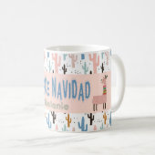 Mug Fleece Navidad Christmas Llamas (Devant droit)