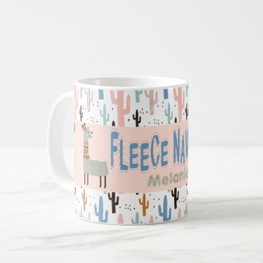 Mug Fleece Navidad Christmas Llamas (Devant gauche)