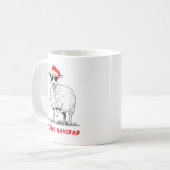 Mug Fleece Navidad Sheep dans les lunettes de soleil (Devant gauche)