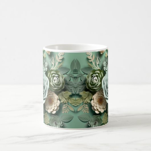 Mug Fleur 3 D Vert (Centre)