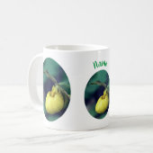 Mug Fleur à chlipper jaune personnalisée (Devant gauche)