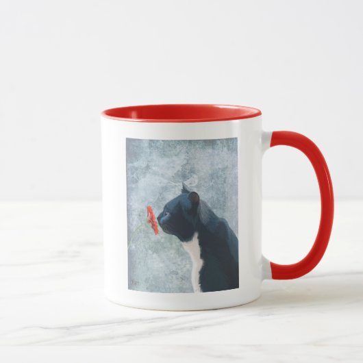 Mug Fleur à souder de chats noirs (Droite)