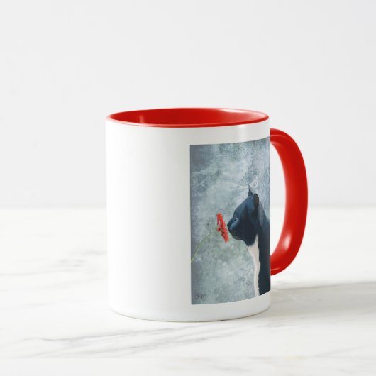 Mug Fleur à souder de chats noirs (Devant droit)