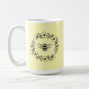Mug Fleur Abeille Wreath Jaune Floral