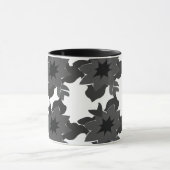 Mug Fleur abstrait gris noir (Centre)
