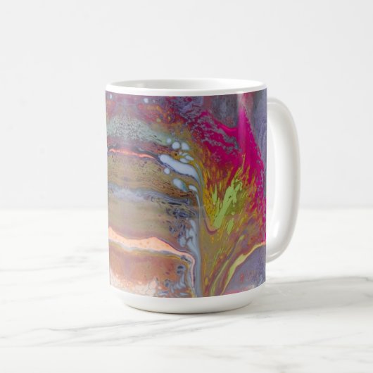 Mug Fleur Abstraite aux couleurs vives (Devant droit)