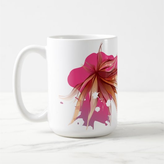 Mug Fleur Abstraite d'Hibiscus (Gauche)