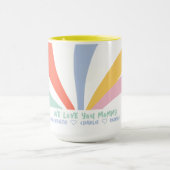 Mug Fleur Abstraite et texte personnalisé (Centre)