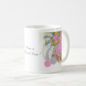 Mug Fleur abstraite personnalisée (Devant droit)
