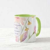 Mug fleur aquarelle modifiable (Devant droit)