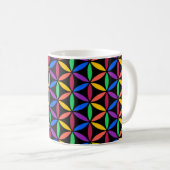 Mug Fleur arc-en-ciel du Motif de vie (Devant droit)