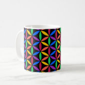 Mug Fleur arc-en-ciel du Motif de vie (Devant gauche)