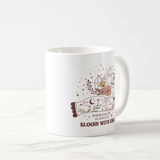 Mug Fleur avec grâce (Devant droit)
