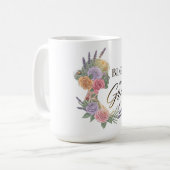 Mug Fleur avec Grace Elegant Floral Femme Silhouette (Devant gauche)