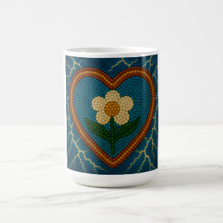 Mug Fleur avec perles et tonneaux