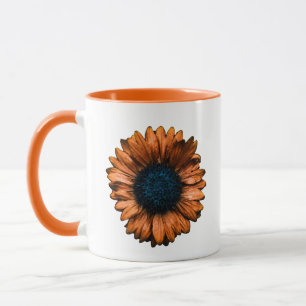 Mug Fleur Blanche Orange