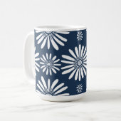 Mug Fleur bleu blanc pâle (Devant gauche)