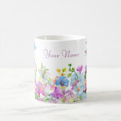 Mug Fleur bleu violet d'aquarelle (Centre)