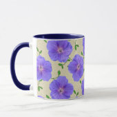 Mug Fleur bleue botanique d'été doux (Gauche)