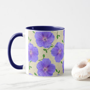 Mug Fleur bleue botanique d'été doux