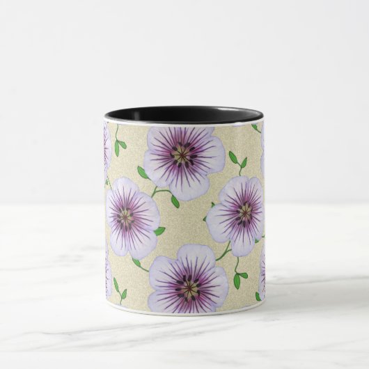 Mug Fleur bleue botanique d'été doux (Centre)