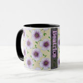Mug Fleur bleue botanique d'été doux avec le nom (Devant gauche)
