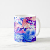 Mug Fleur bleue d'hortensia pour le jour de mères (Devant droit)
