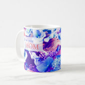 Mug Fleur bleue d'hortensia pour le jour de mères (Devant gauche)