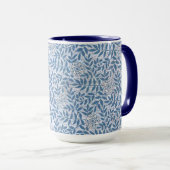MUG FLEUR BLEUE ÉLÉGANTE (Devant droit)