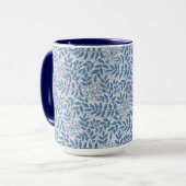 MUG FLEUR BLEUE ÉLÉGANTE (Devant gauche)