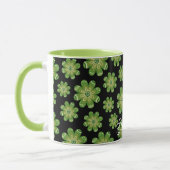 Mug Fleur bohémienne esthétique Nom géométrique Noir (Gauche)