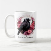 Mug Fleur botanique de corbeau rose (Gauche)