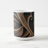 Mug Fleur botanique dorée Élégant (Centre)