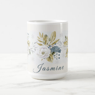 Mug Fleur botanique hivernale personnalisée